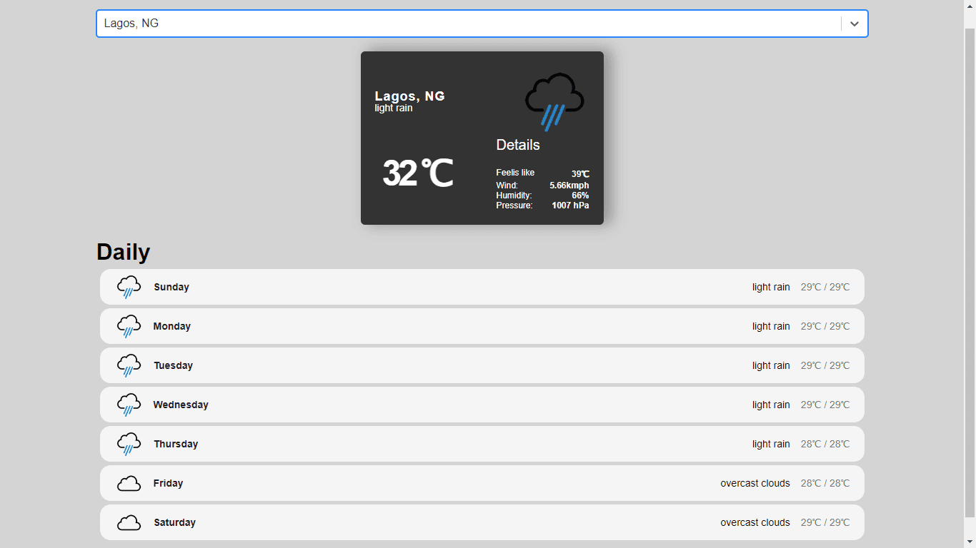 React Weather App