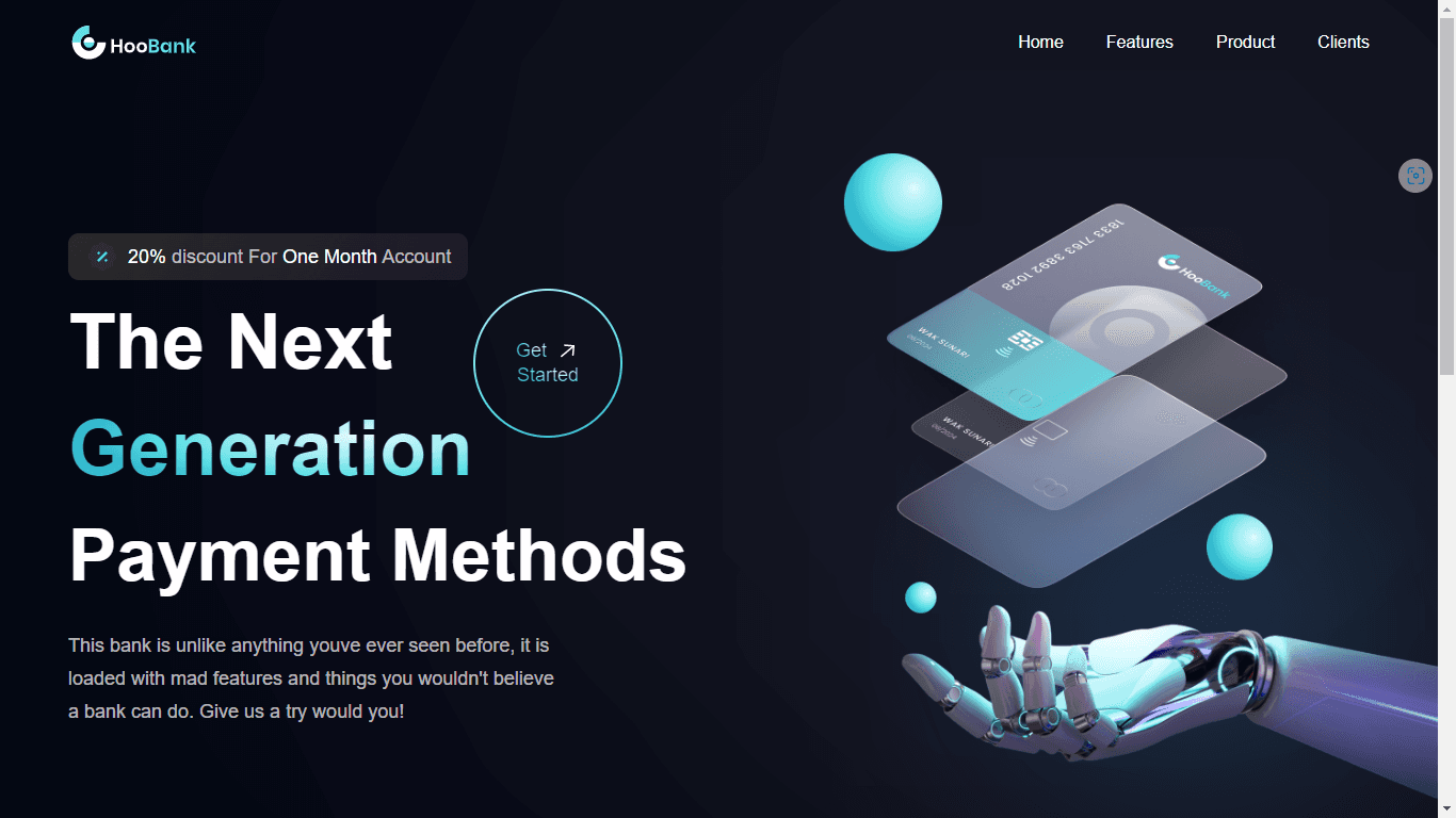 HooBank Landing Page