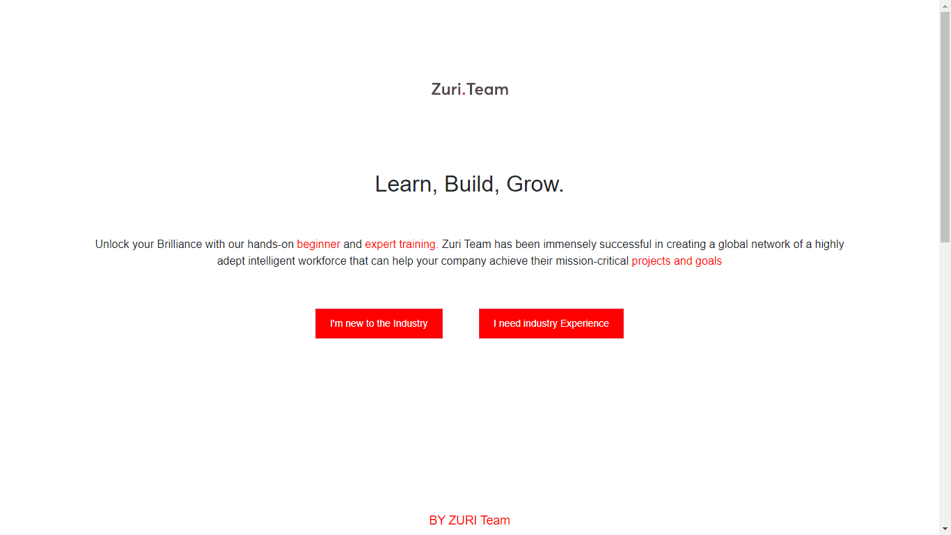 Zuri Landing Page